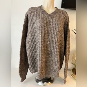 Democracy  V-Neck Brown Sweater